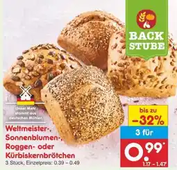 Netto Marken-Discount Weltmeister-, Sonnenblumen-, Roggen- oder Kürbiskernbrötchen Angebot