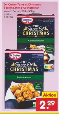 Netto Marken-Discount Dr. Oetker Taste of Christmas Backmischung für Plätzchen Angebot