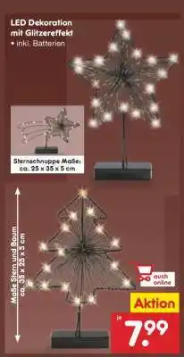 Netto Marken-Discount LED Dekoration mit Glitzereffekt Angebot