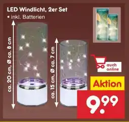 Netto Marken-Discount LED Windlicht, 2er Set Angebot
