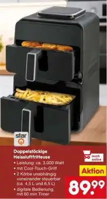 Netto Marken-Discount Doppelstöckige Heissluftfritteuse Angebot