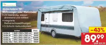 Netto Marken-Discount Abdeckplane für Wohnwagen oder Wohnmobil Angebot