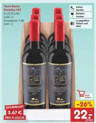 Netto Marken-Discount Torre Santa Primitivo IGT Angebot