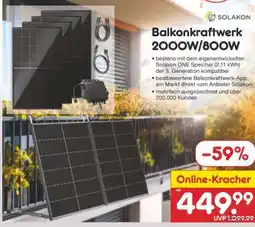Netto Marken-Discount Balkonkraftwerk 2000W/800W Angebot