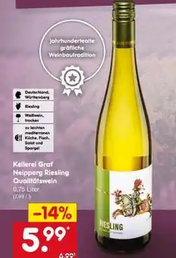 Netto Marken-Discount Kellerei Graf Neipperg Riesling Qualitätswein Angebot