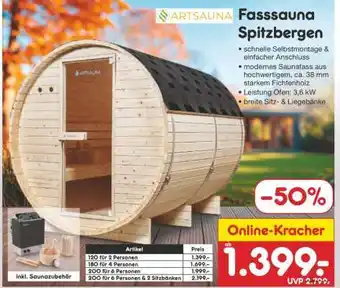 Netto Marken-Discount Fasssauna Spitzbergen Angebot