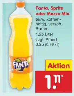 Netto Marken-Discount Fanta, Sprite oder Mezzo Mix Angebot