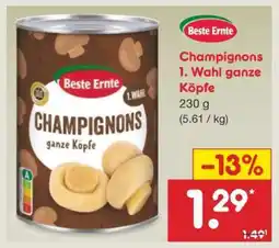Netto Marken-Discount Champignons 1. Wahl ganze Köpfe Angebot