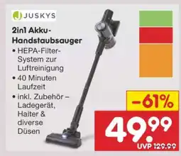 Netto Marken-Discount 2in1 Akku-Handstaubsauger Angebot