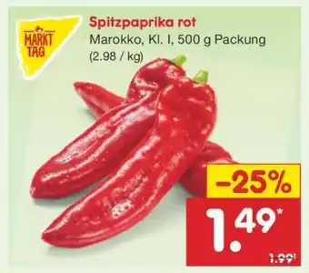 Netto Marken-Discount Spitzpaprika rot Angebot