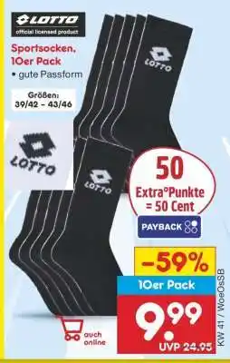 Netto Marken-Discount Sportsocken, 10er Pack Angebot