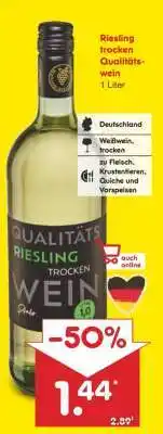 Netto Marken-Discount Riesling trocken Qualitätswein Angebot