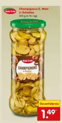 Netto Marken-Discount Champignons 2. Wahl in Scheiben Angebot