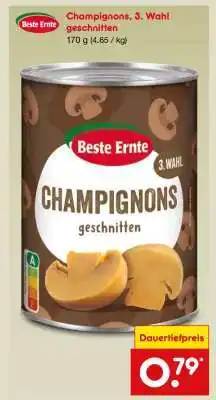 Netto Marken-Discount Champignons 3. Wahl geschnitten Angebot