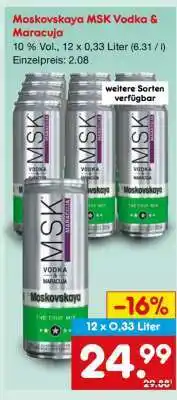 Netto Marken-Discount Moskovskaya MSK Vodka & Maracuja Angebot