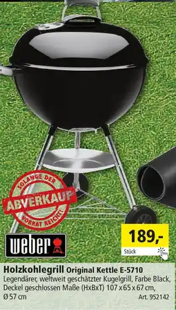 Holz Possling Weber Holzkohlegrill Original Kettle E-5710 Angebot