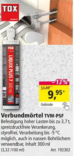 Holz Possling TOX Verbundmörtel TVM-PSF Angebot