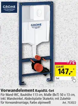 Holz Possling GROHE Vorwandelement RapidSL-Set Angebot