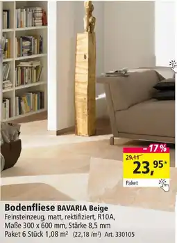 Holz Possling Bodenfliese BAVARIA Beige Angebot