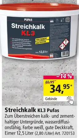 Holz Possling Streichkalk KL3 Pufas Angebot
