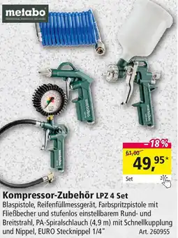 Holz Possling Metabo Kompressor-Zubehör LPZ 4 Set Angebot