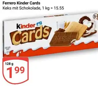 Globus Ferrero Kinder Cards Angebot