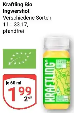 Globus Kraftling Bio Ingwershot Angebot