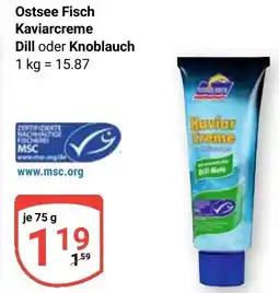 Globus Ostsee Fisch Kaviarcreme Dill oder Knoblauch Angebot