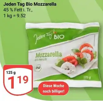 Globus Jeden Tag Bio Mozzarella Angebot