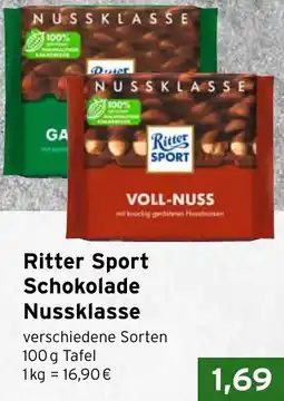 CAP Markt Ritter Sport Schokolade Nussklasse Angebot
