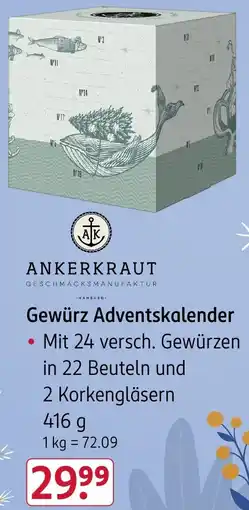 Rossmann ANKERKRAUT Gewürz Adventskalender Angebot