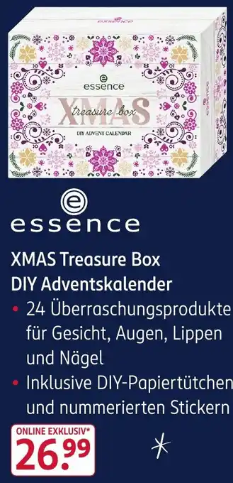 Rossmann essence XMAS Treasure Box DIY Adventskalender Angebot