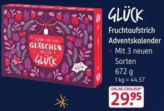 Rossmann GLÜCK Fruchtaufstrich Adventskalender Angebot