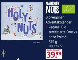 Rossmann NAUGHTY NUTS Bio veganer Adventskalender Angebot