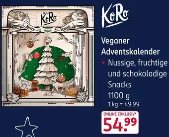Rossmann KoRo Veganer Adventskalender Angebot
