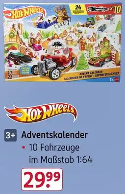 Rossmann Hot Wheels Adventskalender Angebot