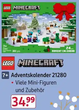 Rossmann LEGO MINECRAFT Adventskalender 21280 Angebot