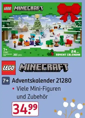 Rossmann LEGO MINECRAFT Adventskalender 21280 Angebot