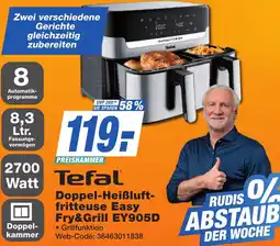 K+B Expert Tefal Doppel-Heißluftfritteuse Easy Fry&Grill EY905D Angebot