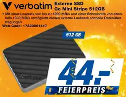expert Techno Land Verbatim Externe SSD Go Mini Stripe 512GB Angebot