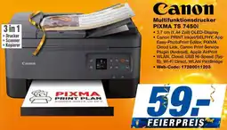 expert Techno Land Canon Multifunktionsdrucker PIXMA TS 7450i Angebot
