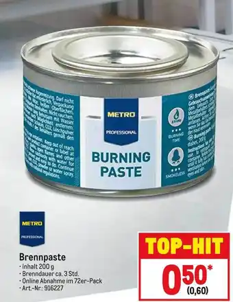 METRO Brennpaste Angebot