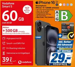 expert Techno Land Apple Smartphone iPhone 16 128GB schwarz Angebot