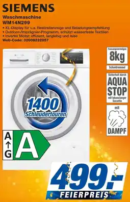 expert Techno Land SIEMENS Waschmaschine WM14N299 Angebot