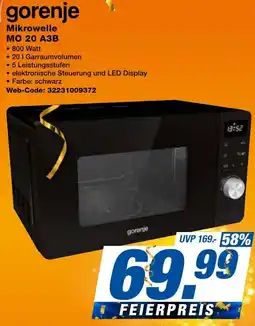 expert Techno Land gorenje Mikrowelle MO 20 A3B Angebot