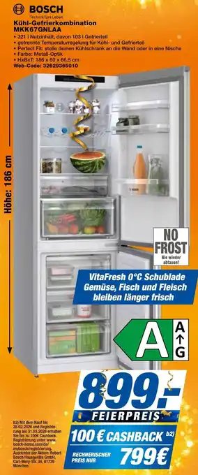 expert Techno Land BOSCH Kühl-Gefrierkombination MKK67GNLAA Angebot