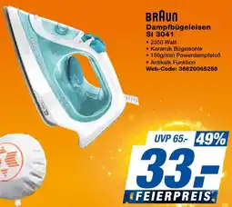 expert Techno Land BRAUN Dampfbügeleisen SI 3041 Angebot