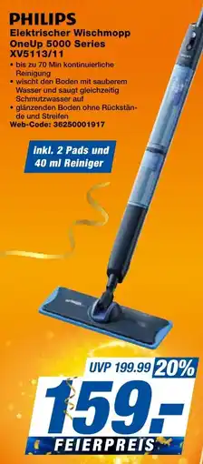 expert Techno Land PHILIPS Elektrischer Wischmopp OneUp 5000 Series XV5113/11 Angebot