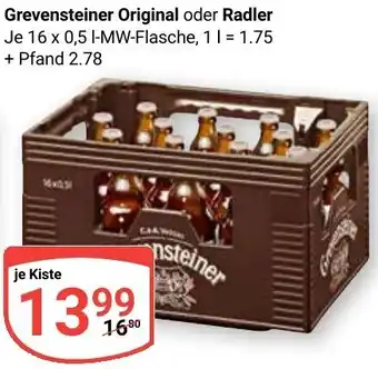 Globus Grevensteiner Original oder Radler Angebot