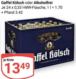Globus Gaffel Kölsch oder Alkoholfrei Angebot